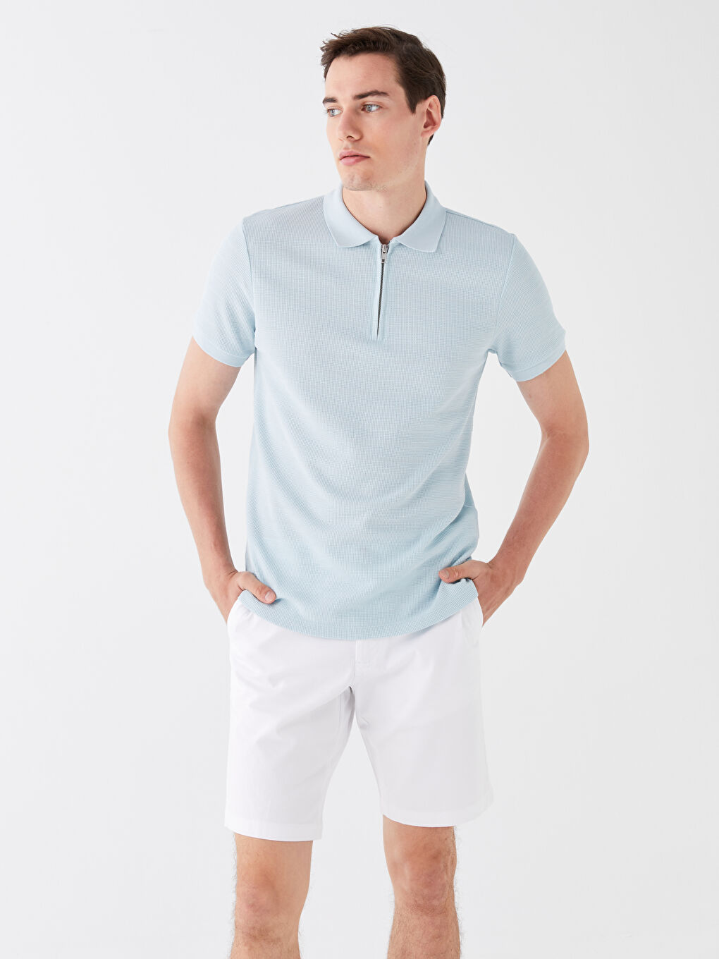 XSIDE Polo Neck Short Sleeve Men's T-Shirt -S3JK42Z8-G2E