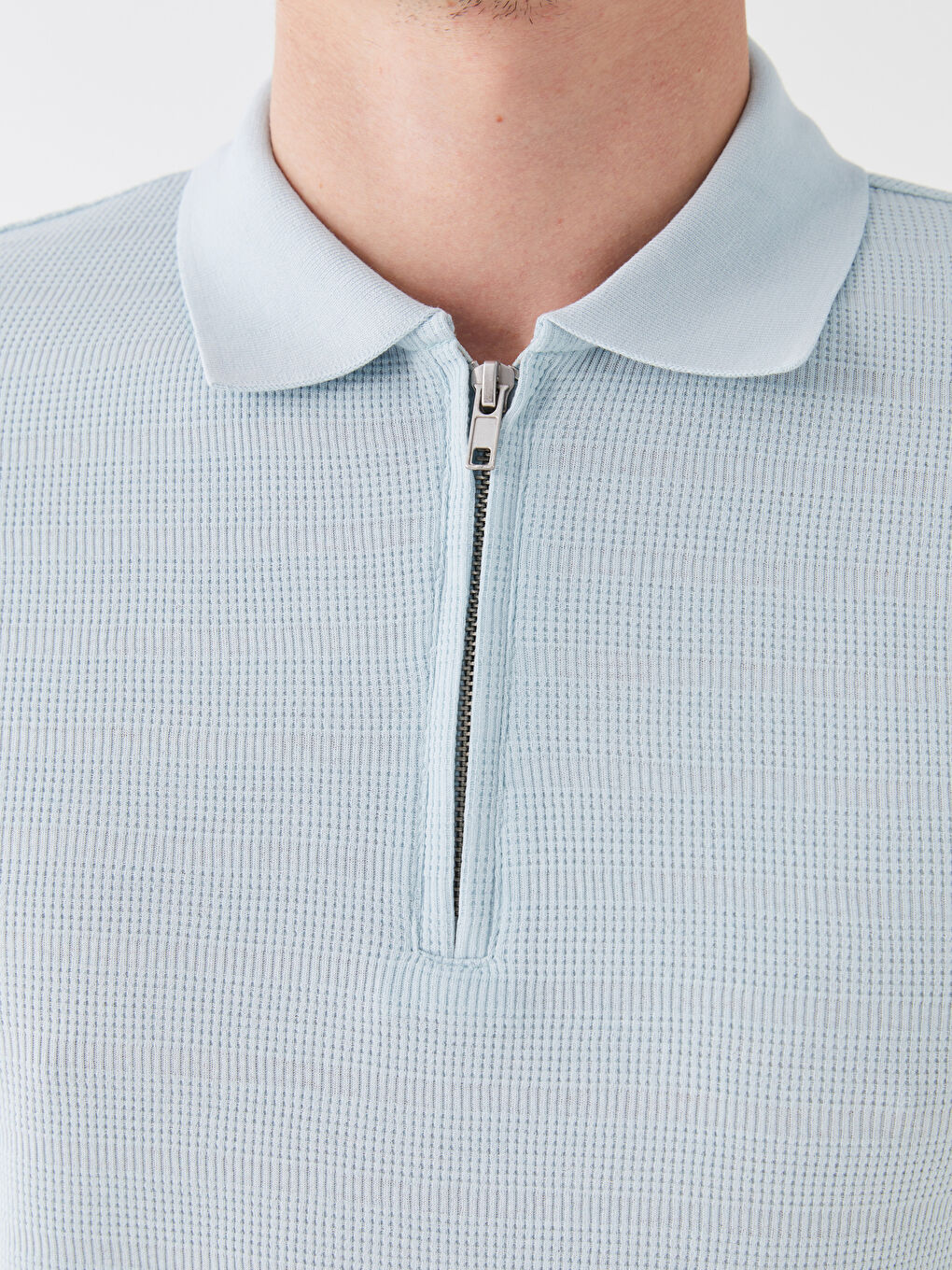 Polo Neck Short Sleeve Men's T-Shirt-3