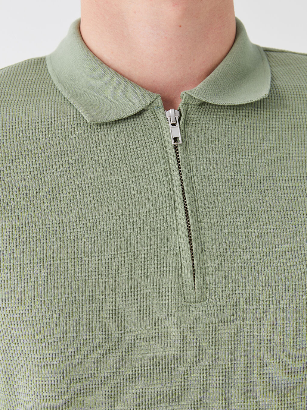 Polo Neck Short Sleeve Men's T-Shirt-3