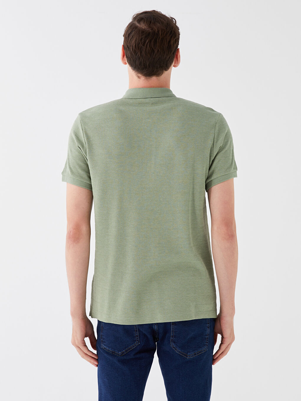 Polo Neck Short Sleeve Men's T-Shirt-4