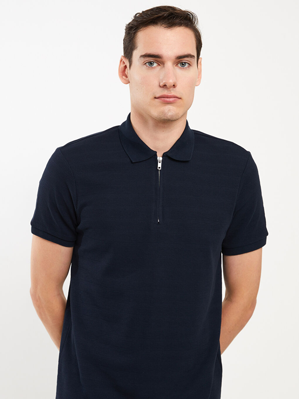 Polo Neck Short Sleeve Men's T-Shirt