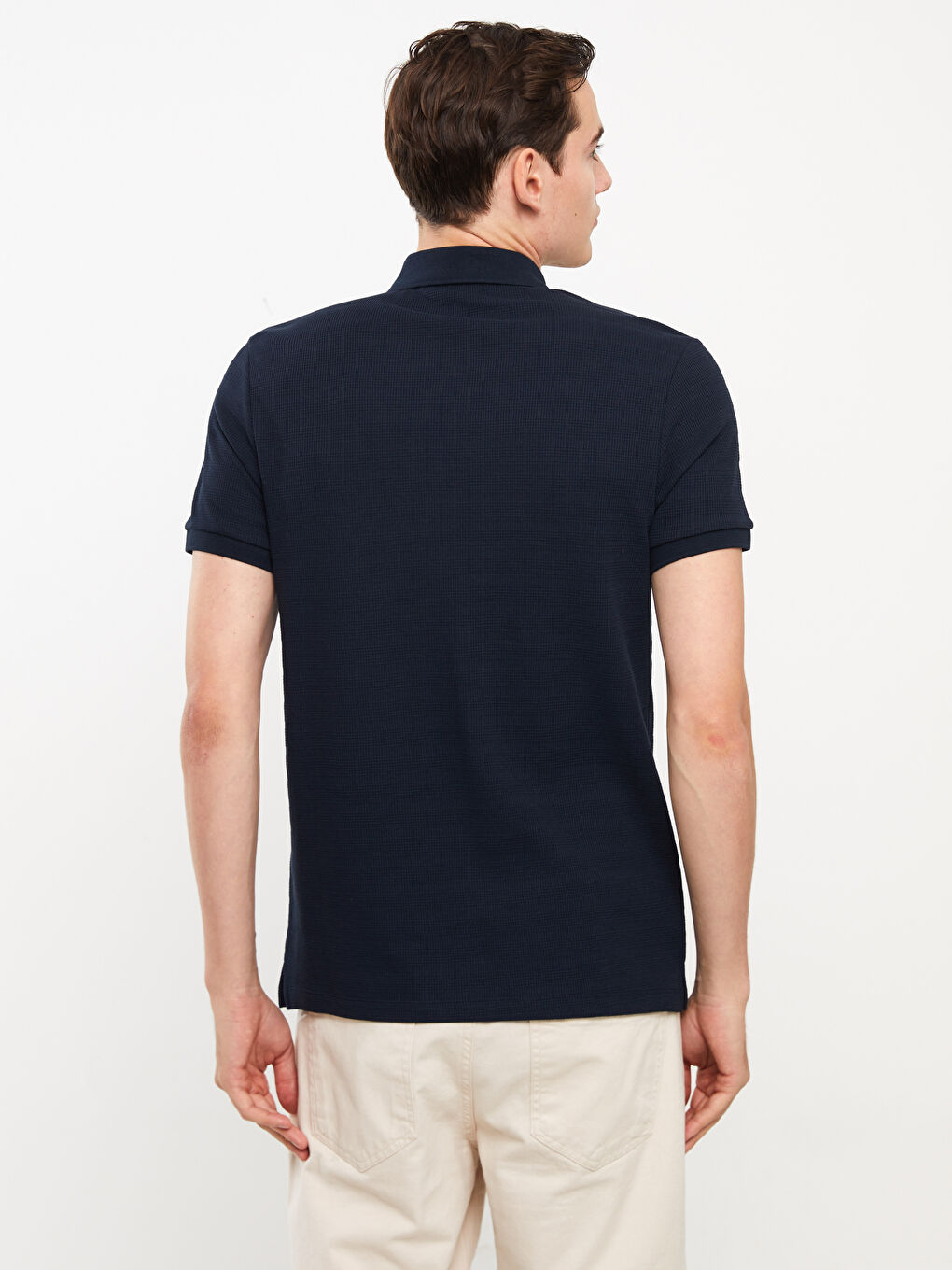 Polo Neck Short Sleeve Men's T-Shirt-4