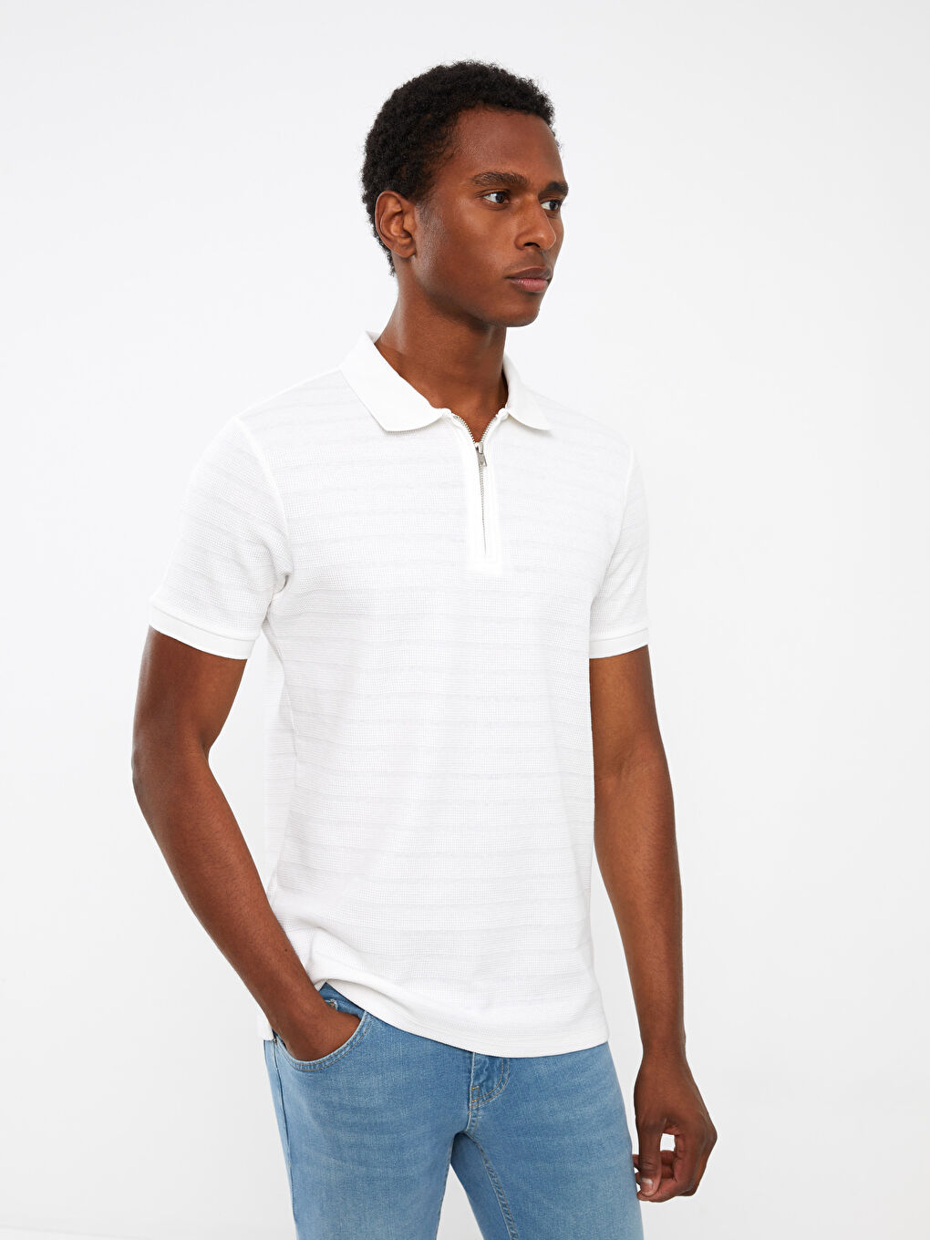 Polo Neck Short Sleeve Men's T-Shirt