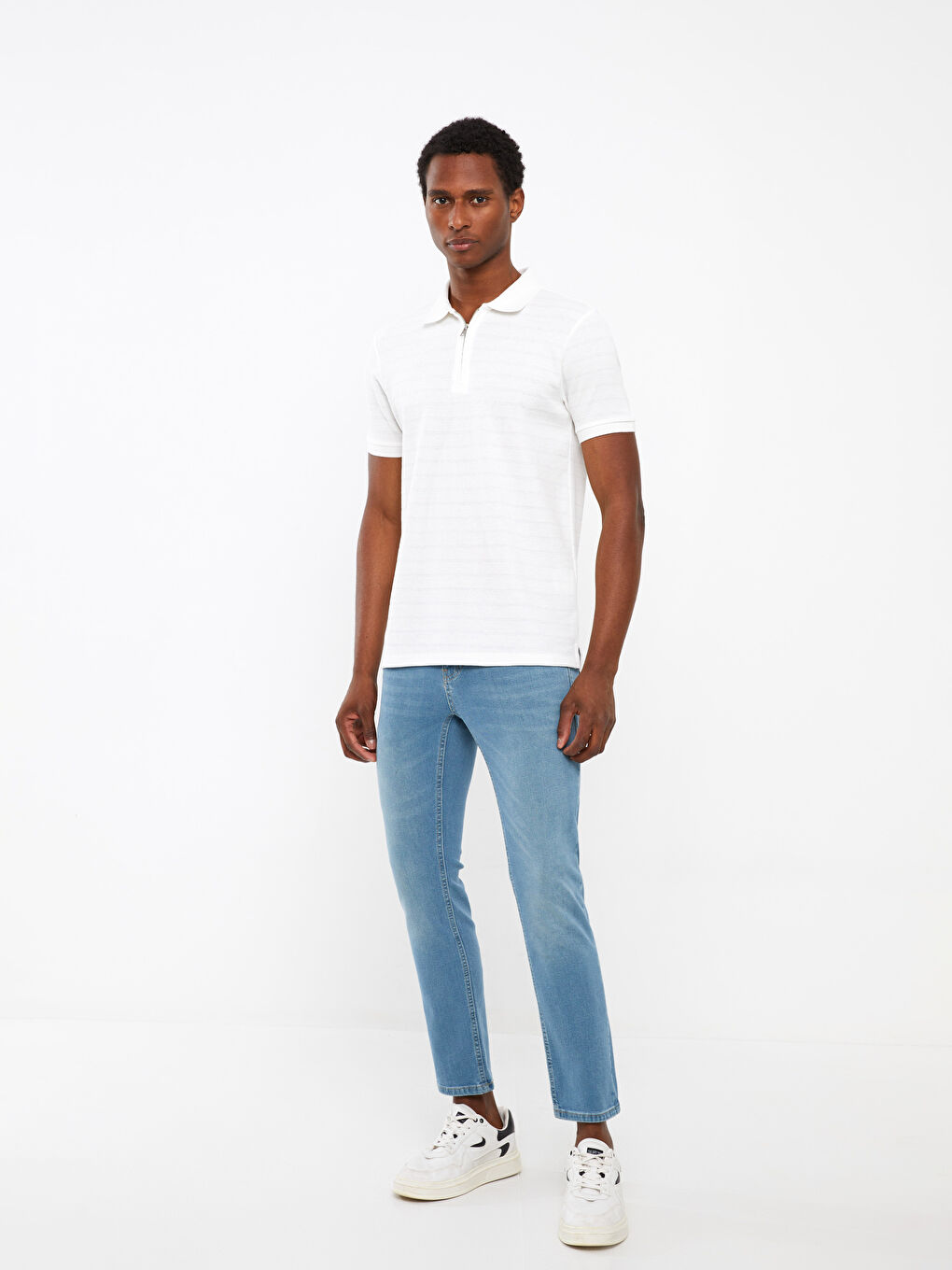 Polo Neck Short Sleeve Men's T-Shirt-1