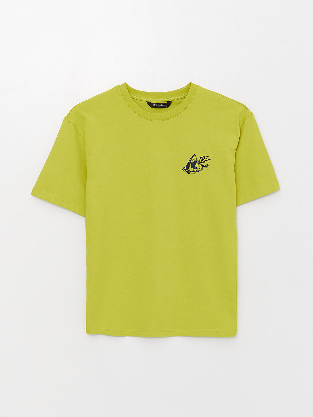 Yeşil Bisiklet Yaka Kısa Kollu Baskılı Penye Erkek Tişört-6