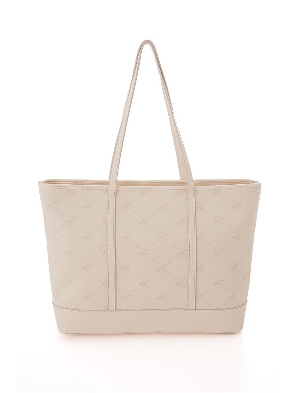 Bej Deri Görünümlü Baskılı Kadın Tote Çanta-3