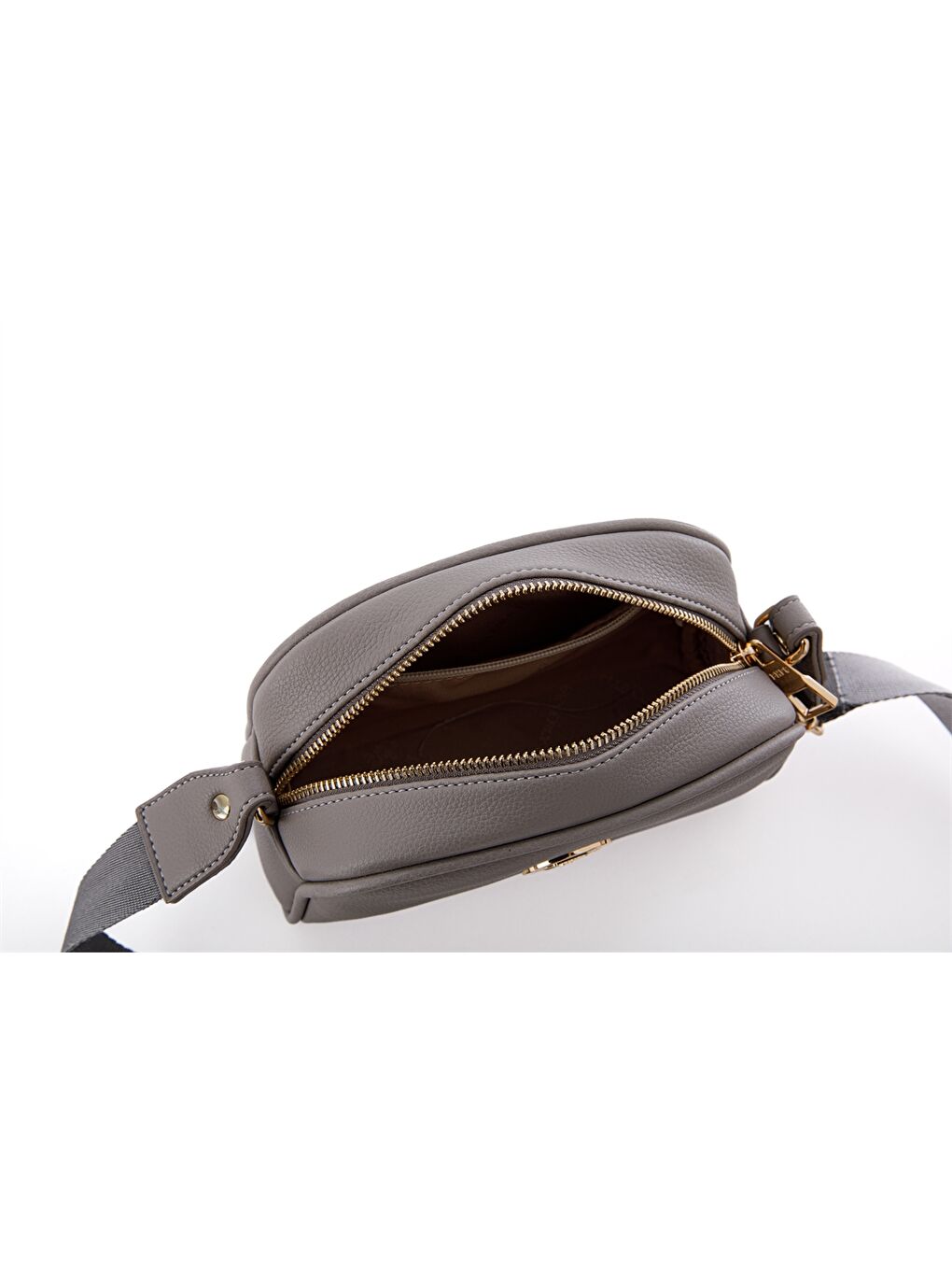 Kahverengi Deri Görünümlü Baskılı Kadın Çapraz Çanta-5