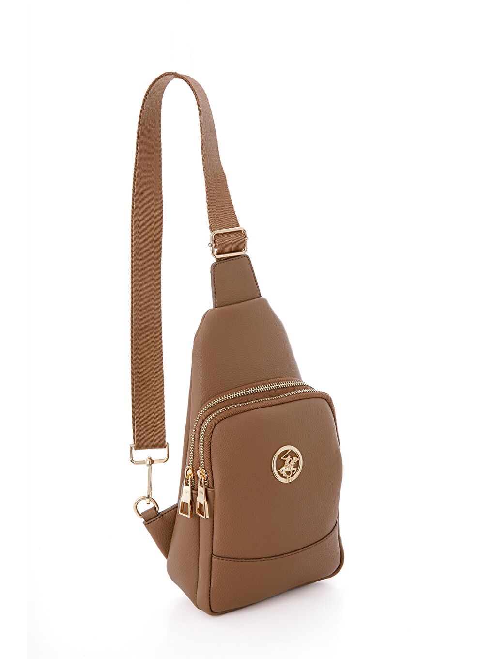 Kahverengi Deri Görünümlü Baskılı Kadın Göğüs Çantası-2