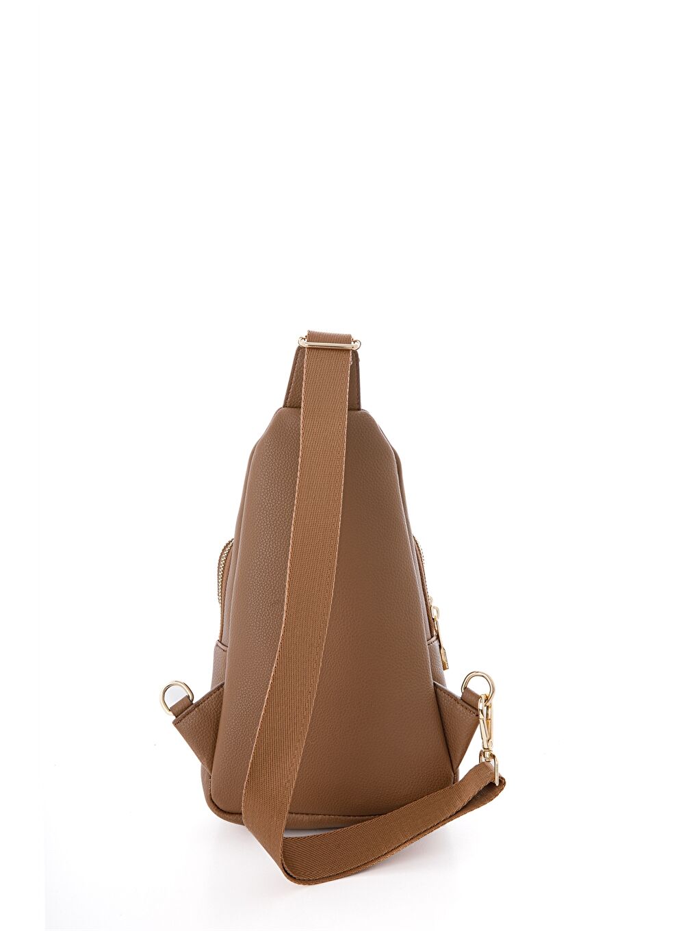 Kahverengi Deri Görünümlü Baskılı Kadın Göğüs Çantası-3