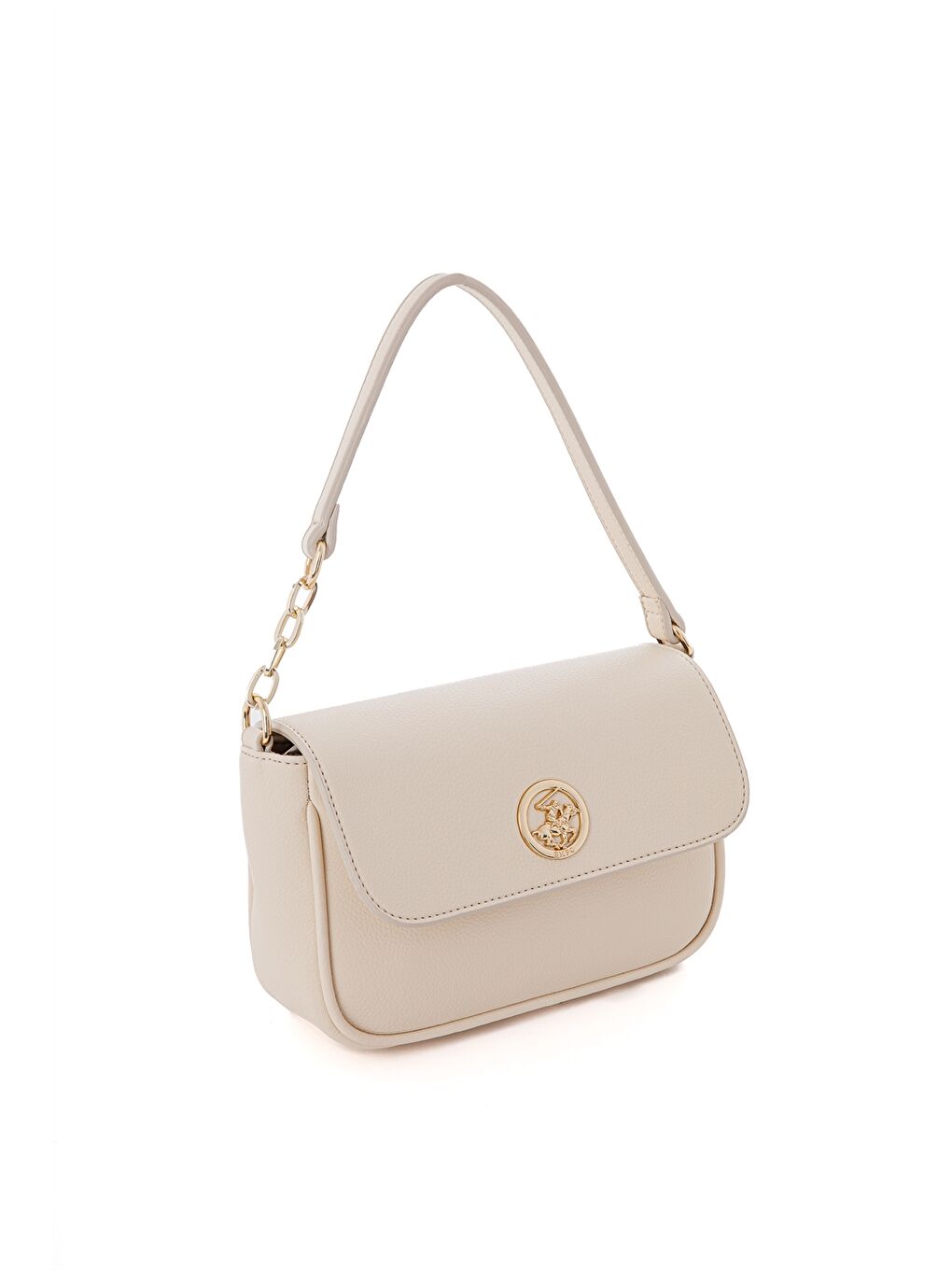 Bej Deri Görünümlü Baskılı Kadın Kol Çantası-3