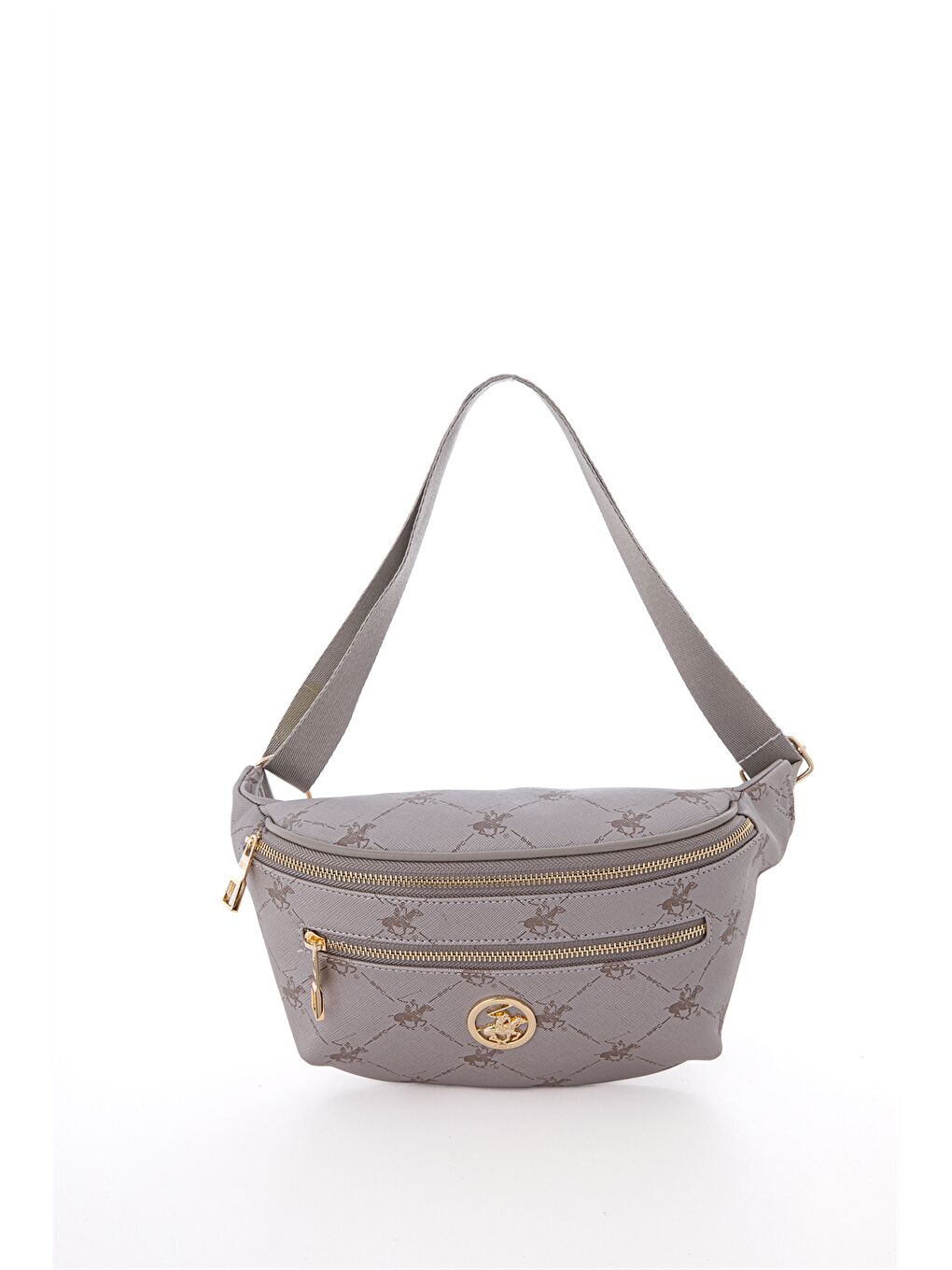 Kahverengi Deri Görünümlü Baskılı Kadın Göğüs Çantası-1