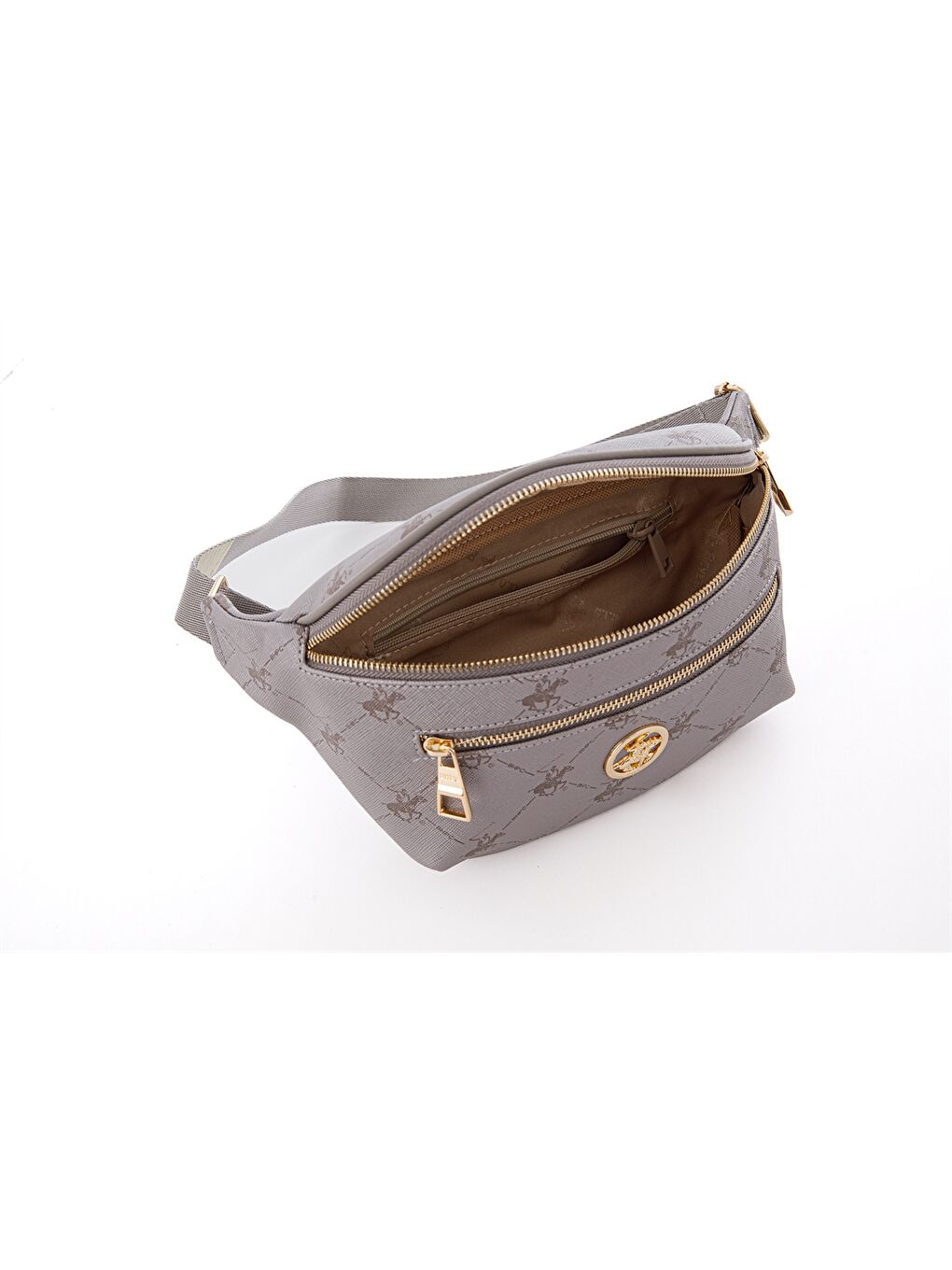 Kahverengi Deri Görünümlü Baskılı Kadın Göğüs Çantası-5