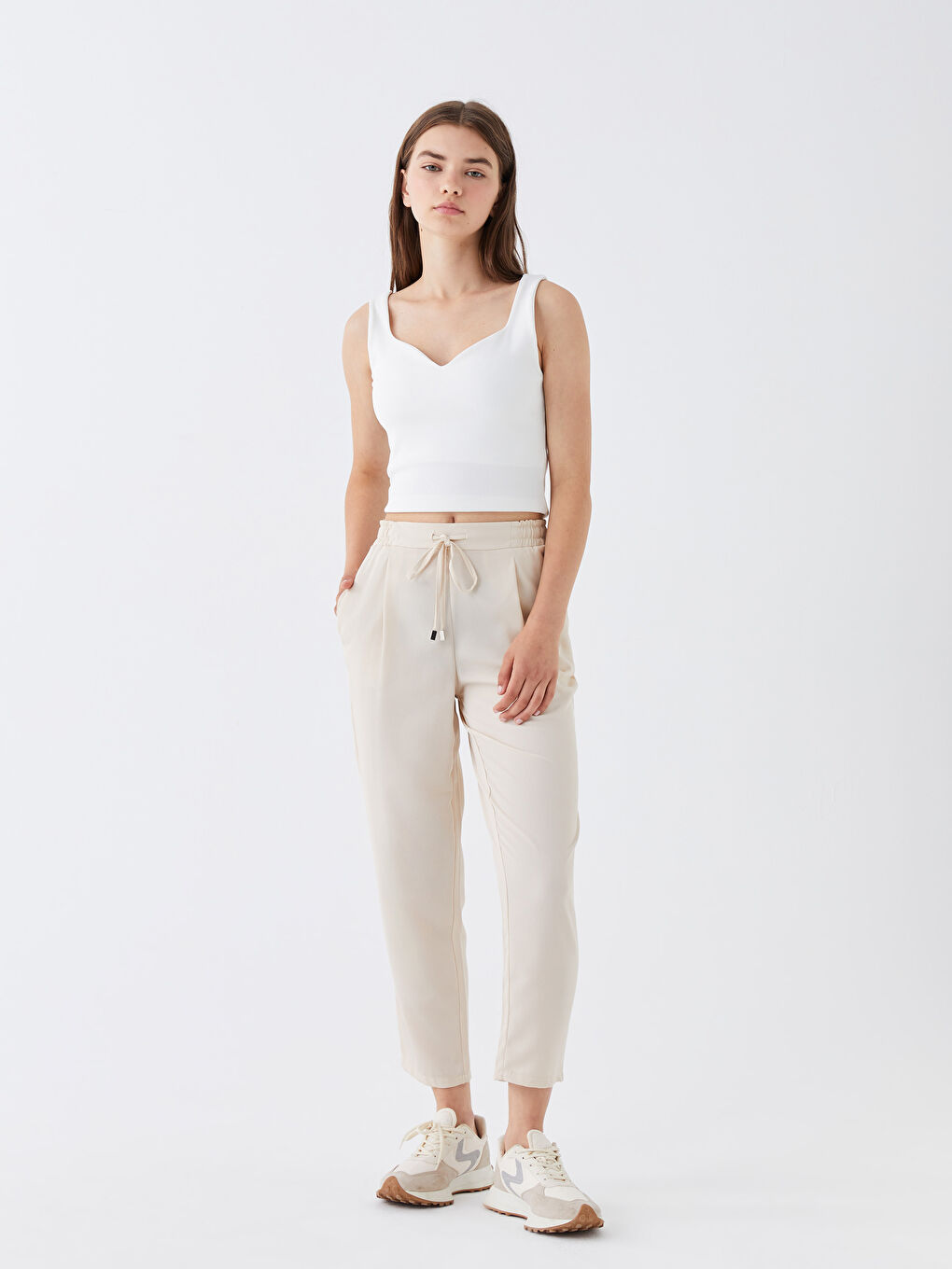 LCW Vision Pantalone sa elastičnim strukom i šargarepa krojem za žene -S3JK73Z8-V5Q