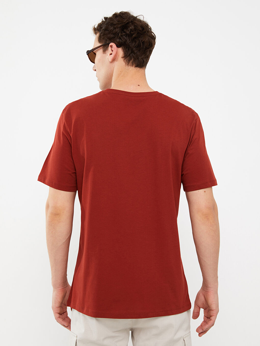 Crew Neck Short Sleeve Printed Combed Cotton Men's T-shirt-4