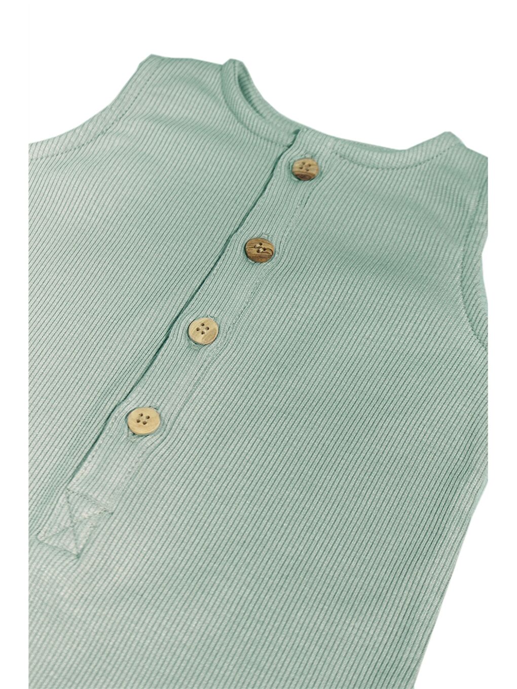 Yeşil Bisiklet Yaka Kız Bebek Tulum-2