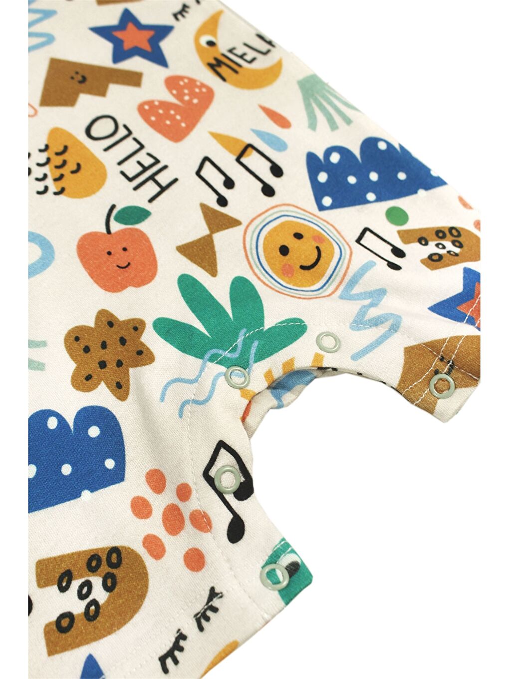 Karışık Bisiklet Yaka Desenli Kız Bebek Tulum-1