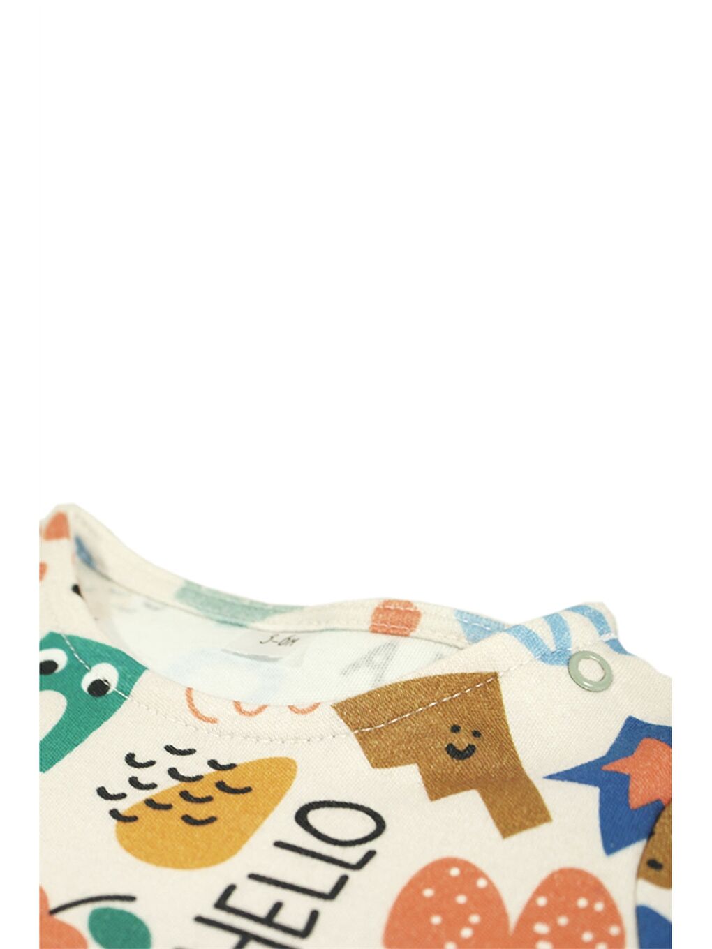 Karışık Bisiklet Yaka Desenli Kız Bebek Tulum-2