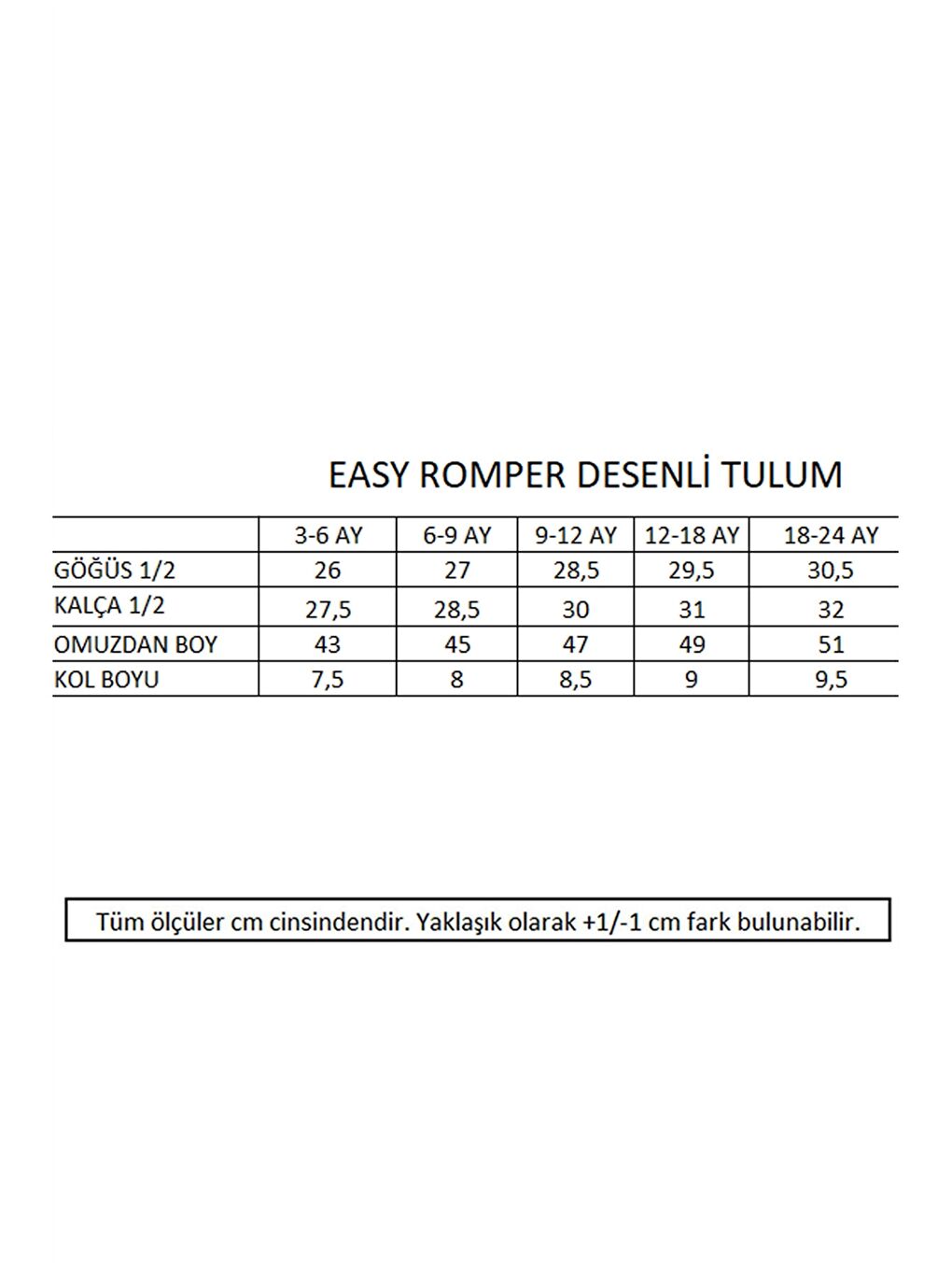 Karışık Bisiklet Yaka Desenli Kız Bebek Tulum-2