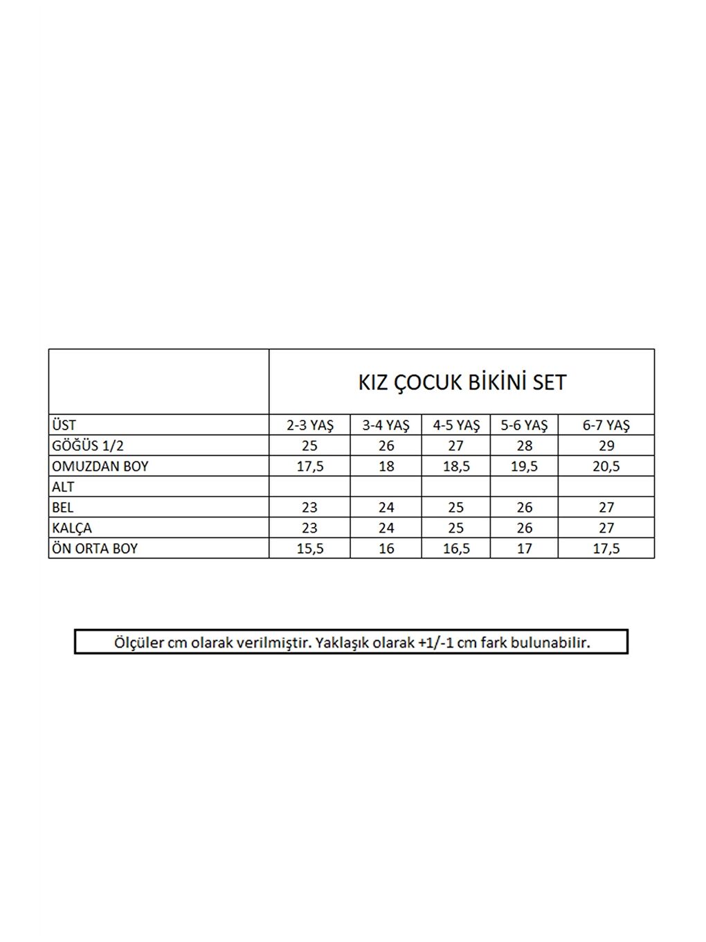 Karışık Esnek Kumaştan Kız Bebek Bikini Takımı-2