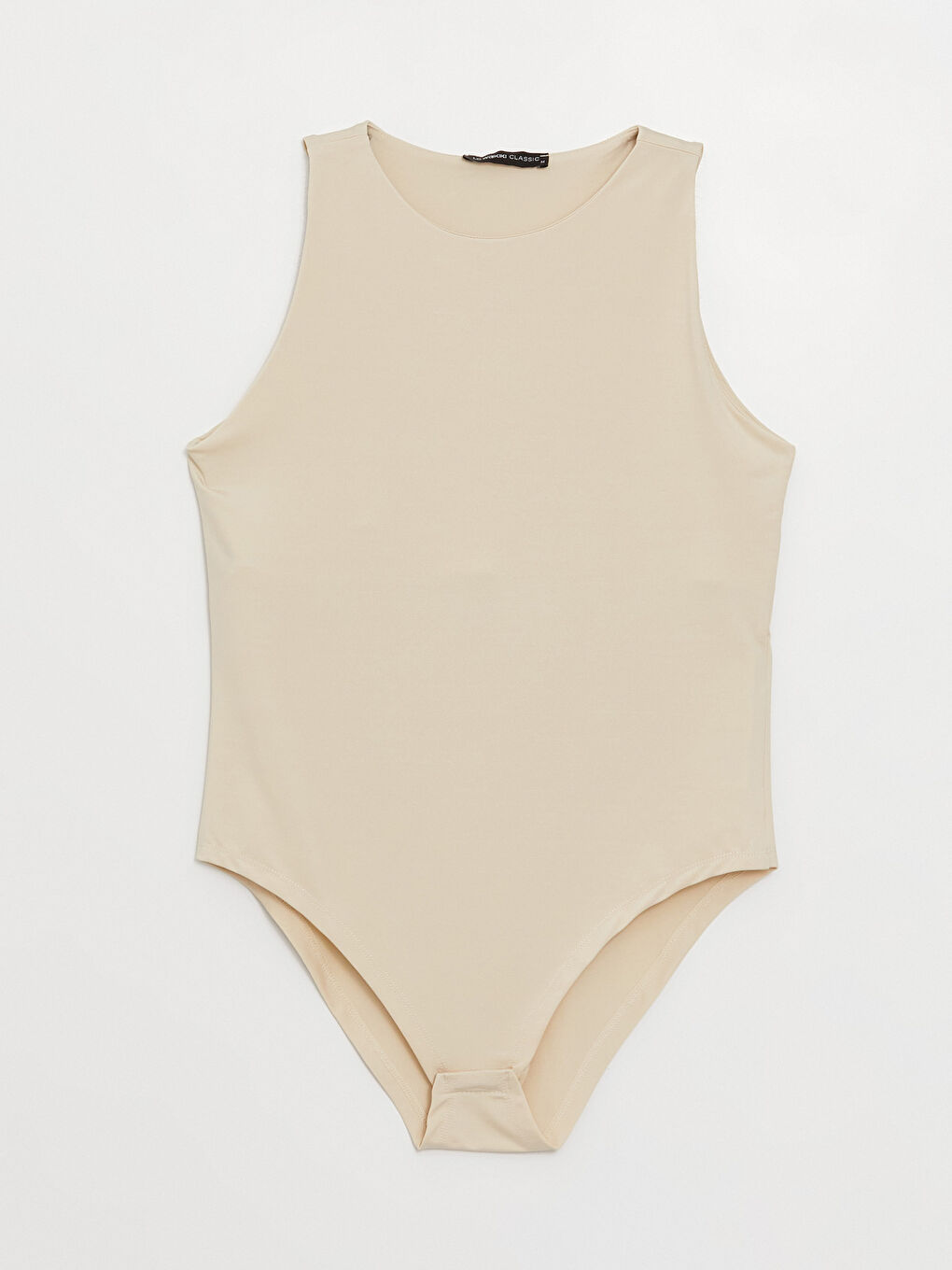 Women's Crew Neck Plain Bodysuit-5