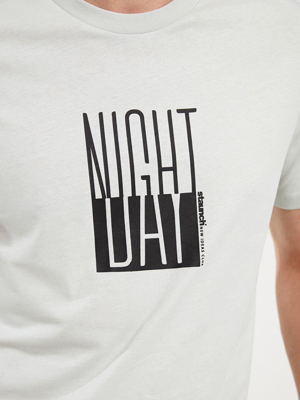 Crew Neck Short Sleeve Printed Combed Cotton Men's T-shirt-3