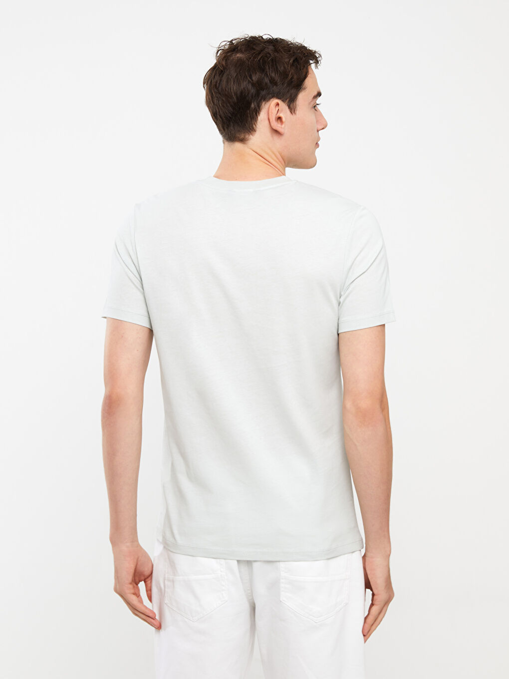 Crew Neck Short Sleeve Printed Combed Cotton Men's T-shirt-4