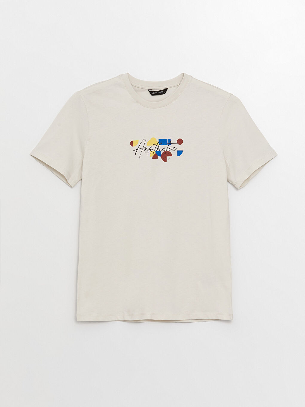 Crew Neck Short Sleeve Printed Combed Cotton Men's T-shirt-5