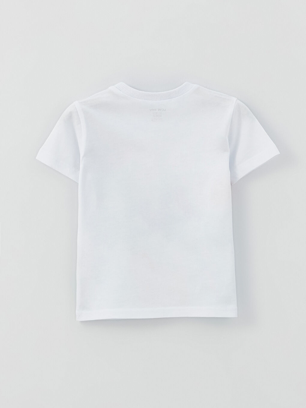 Beyaz Bisiklet Yaka Erkek Bebek Tişört-1