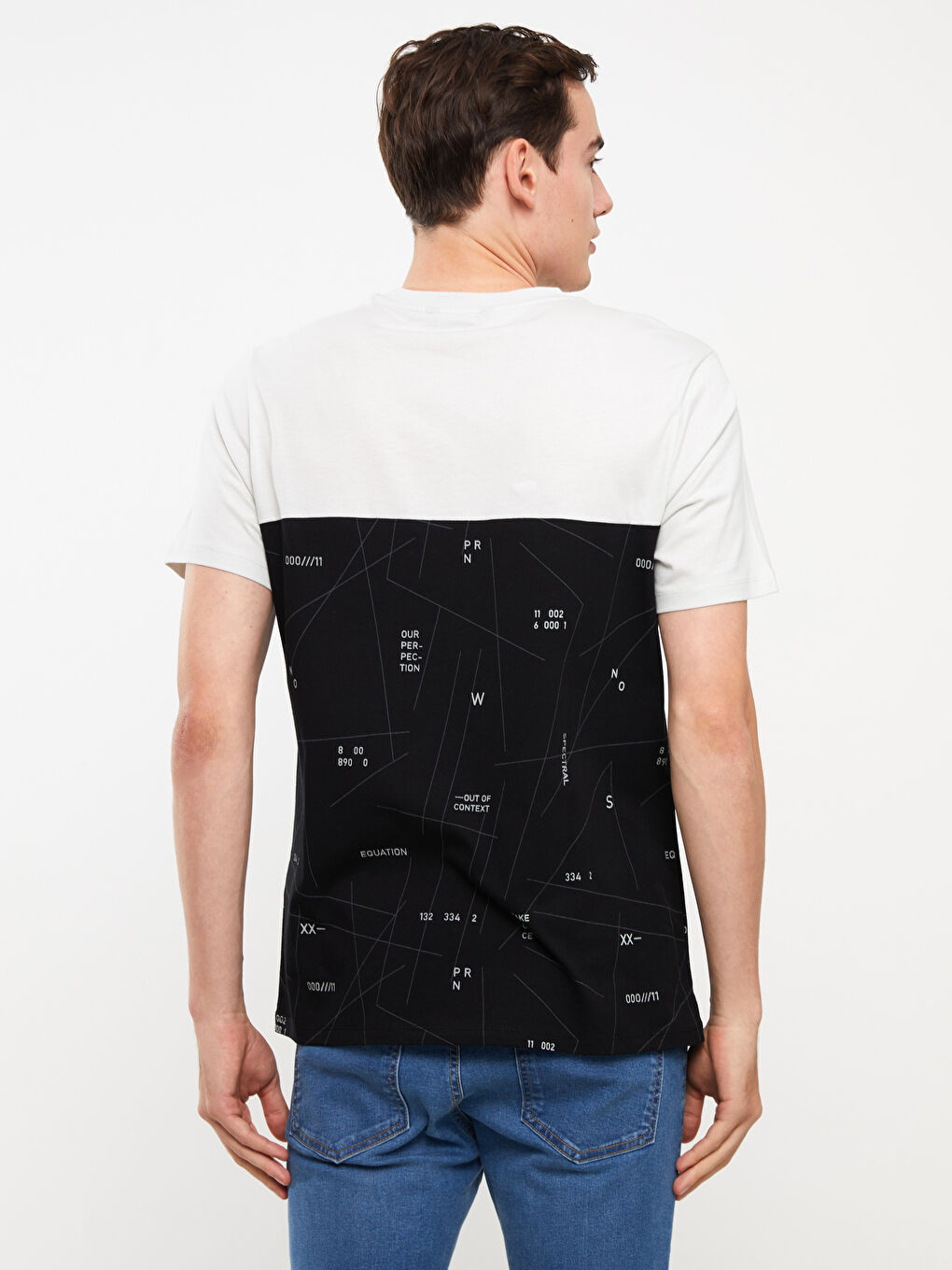 Crew Neck Short Sleeve Color Block Jersey Men's T-Shirt-4