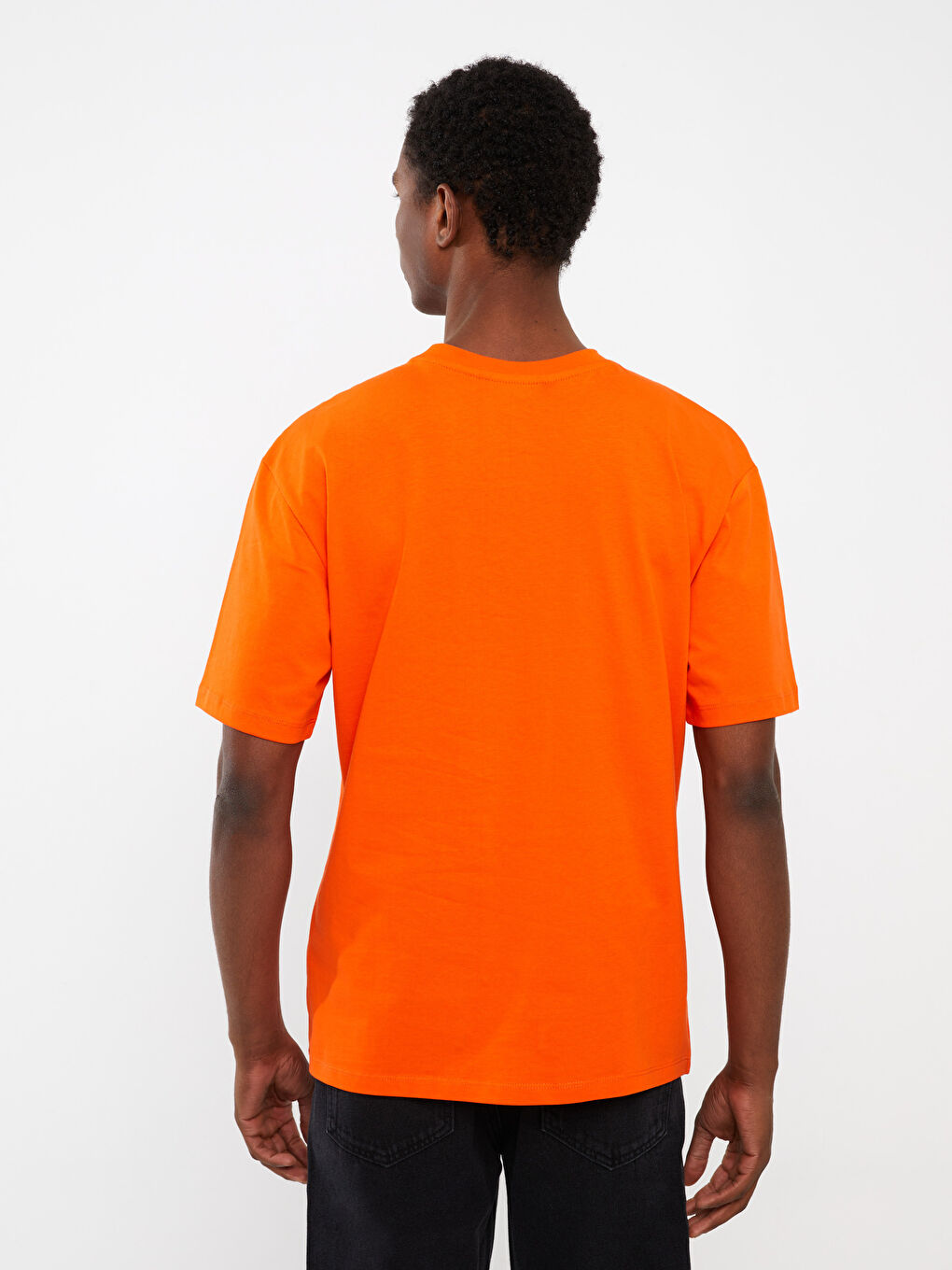 Crew Neck Short Sleeve Printed Combed Cotton Men's T-shirt-3