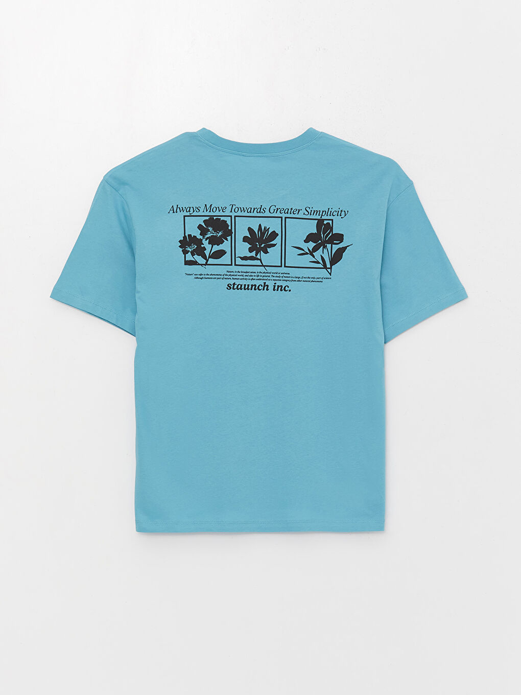 Mavi Bisiklet Yaka Kısa Kollu Baskılı Penye Erkek Tişört-6