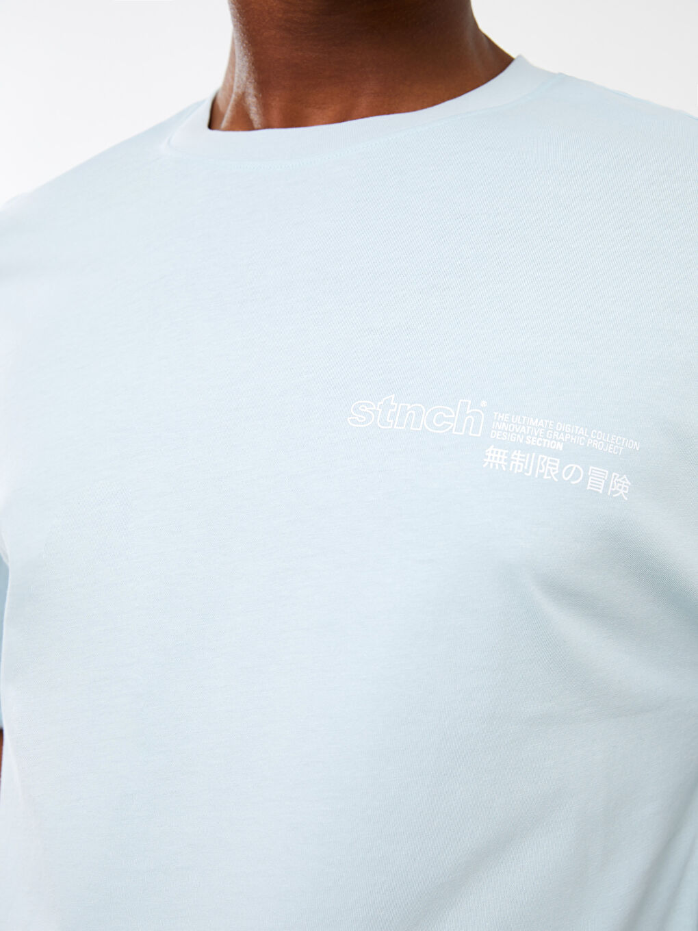 Crew Neck Short Sleeve Printed Combed Cotton Men's T-shirt-4