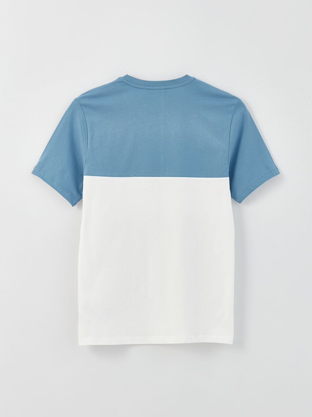 Crew Neck Short Sleeve Color Block Jersey Men's T-Shirt-6