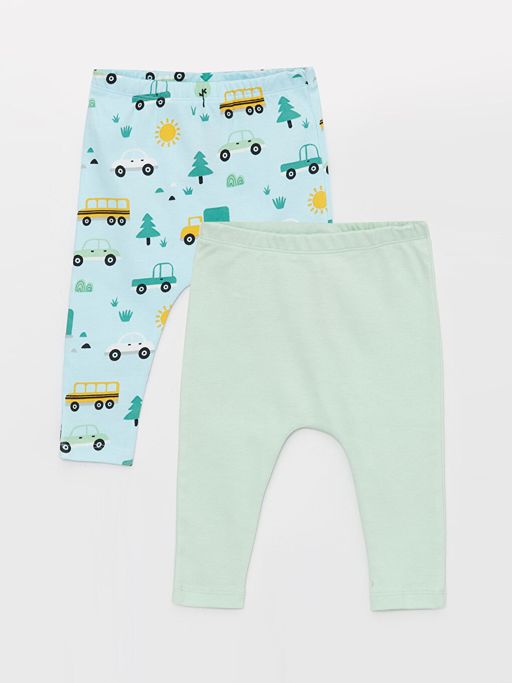Elasticated Waist Baby Boys' Trousers 2 Pack
