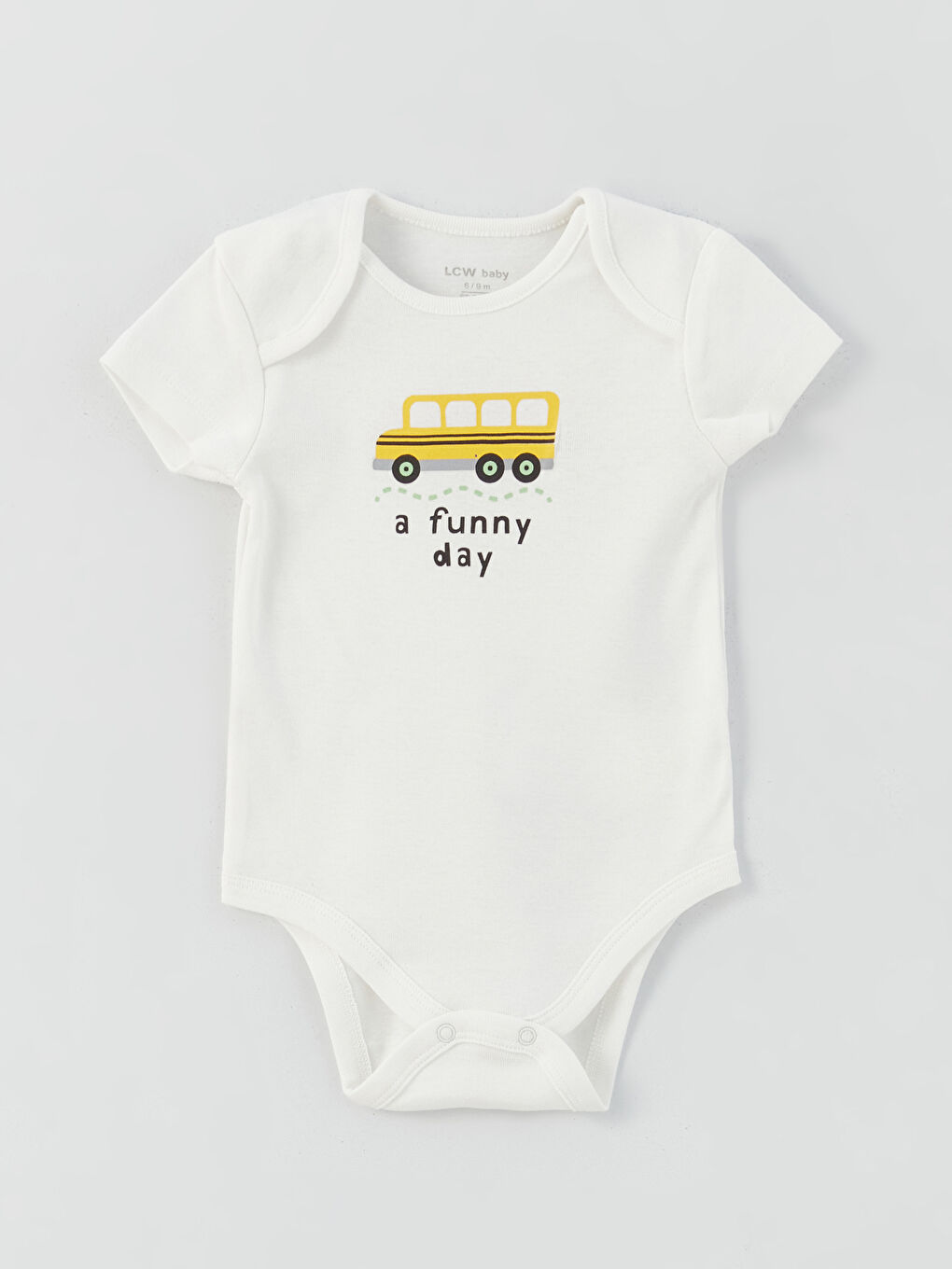 Body Bebeluşi Băieţi cu Mânecă Scurtă şi Guler Rotund cu Capse, Set de 2-1