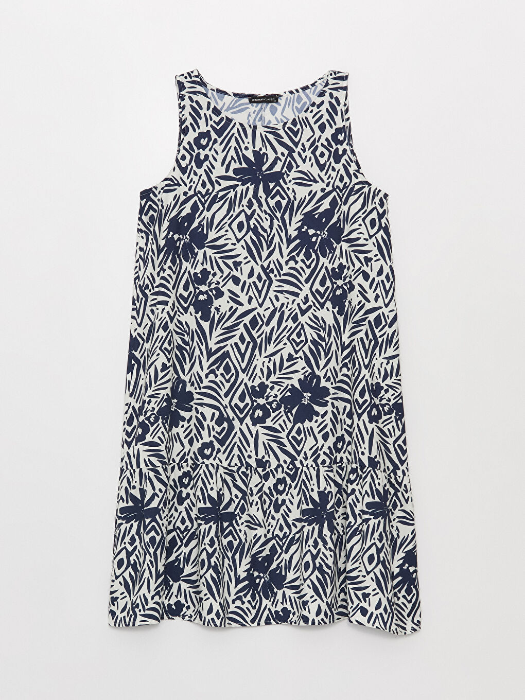 Crew Neck Floral Women's Dress-5