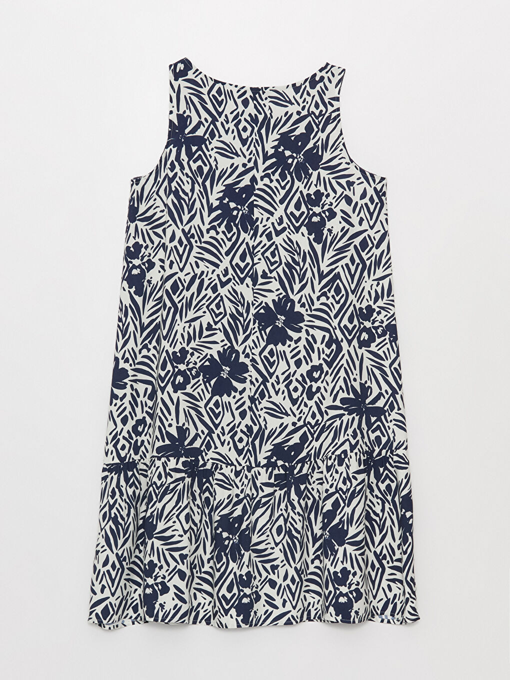 Crew Neck Floral Women's Dress-6