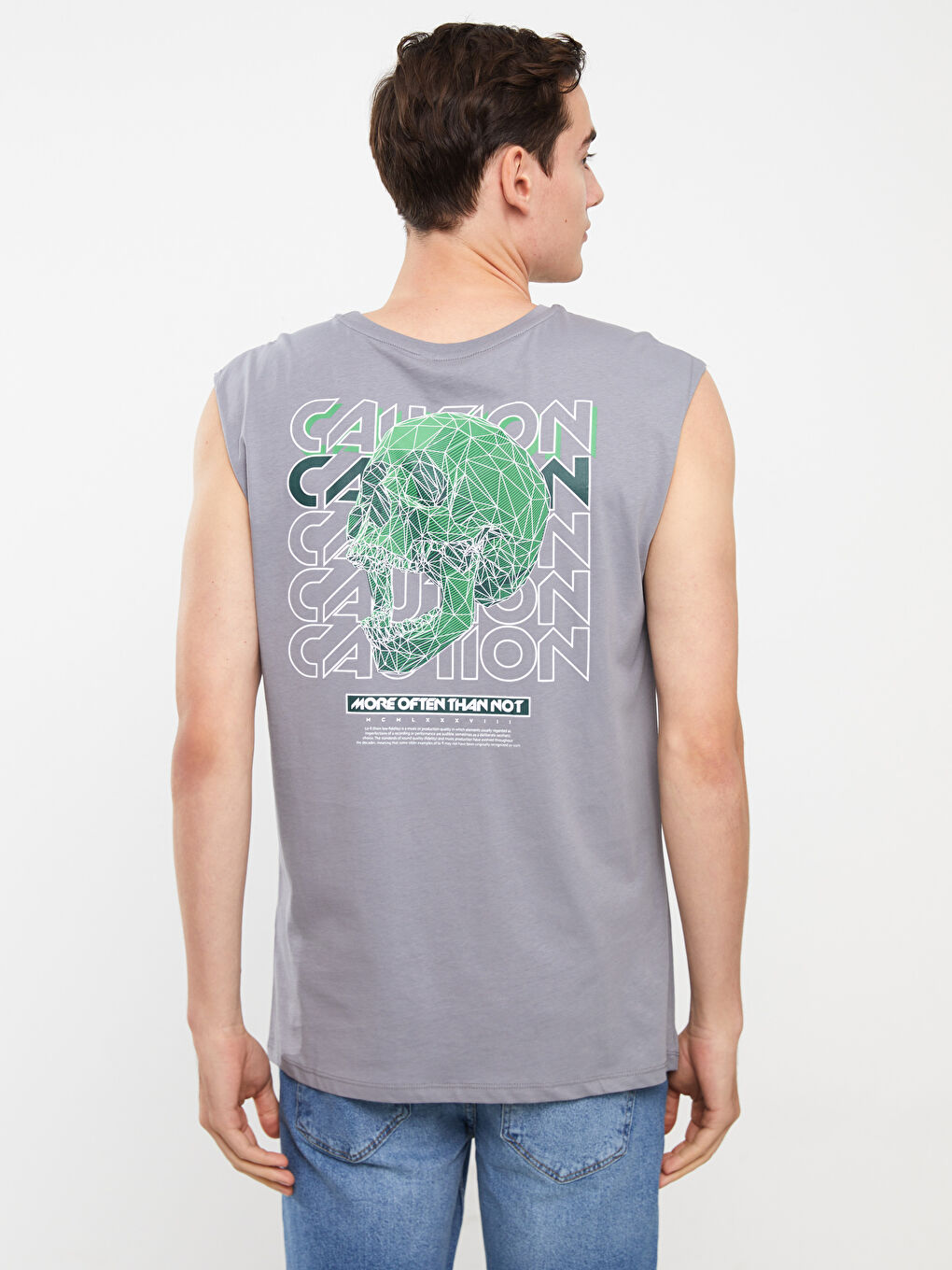 LC Waikiki Crew Neck Printed Jersey Men's Sleeveless T-Shirt