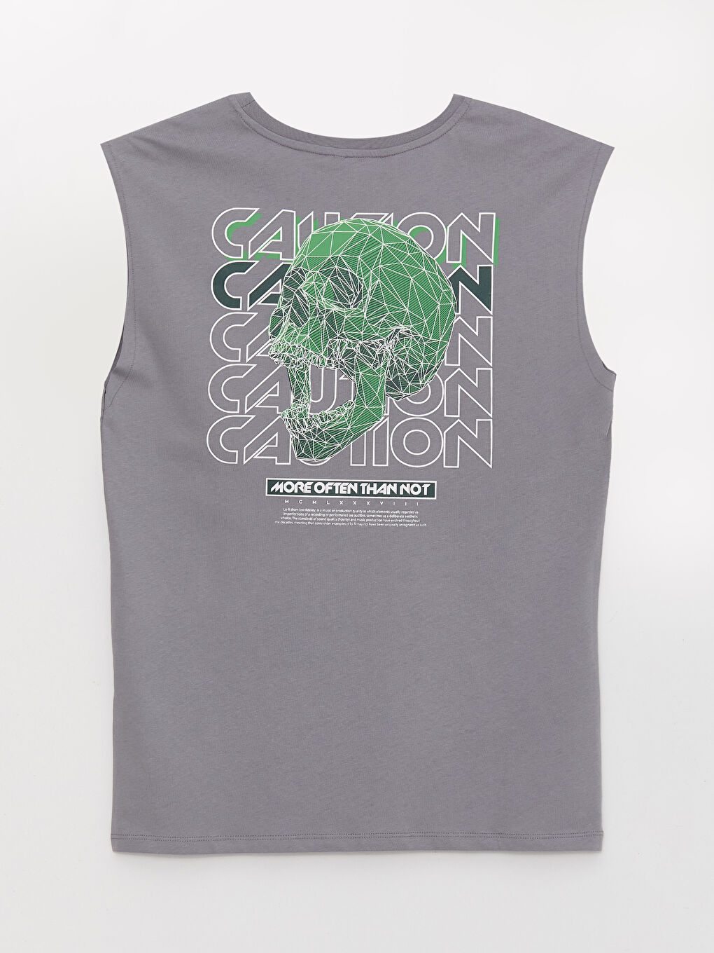 تيشيرت بدون أكمام مطبوع بياقة دائرية جيرسي للرجال-6