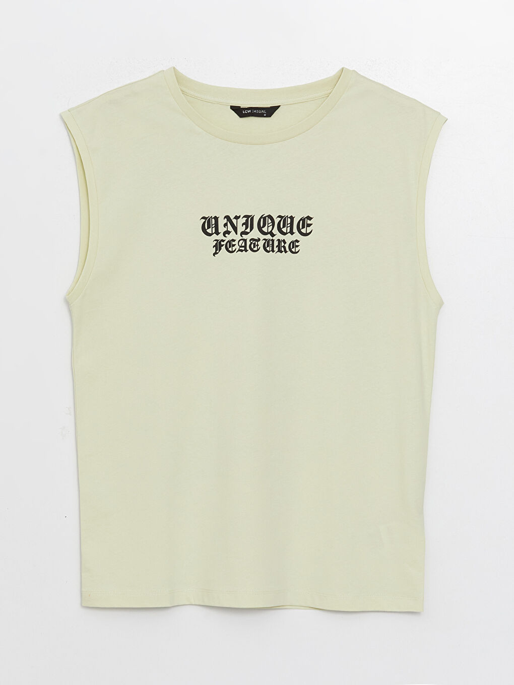 تيشيرت بدون أكمام مطبوع بياقة دائرية جيرسي للرجال-5