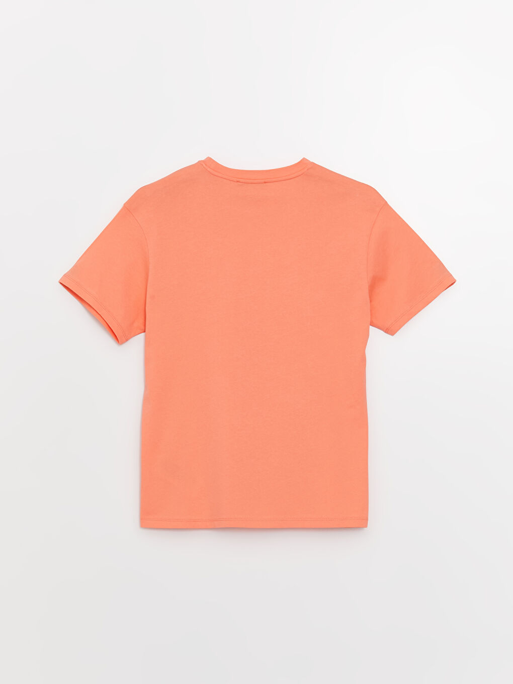 Mercan Bisiklet Yaka Baskılı Kısa Kollu Kadın Tişört-7