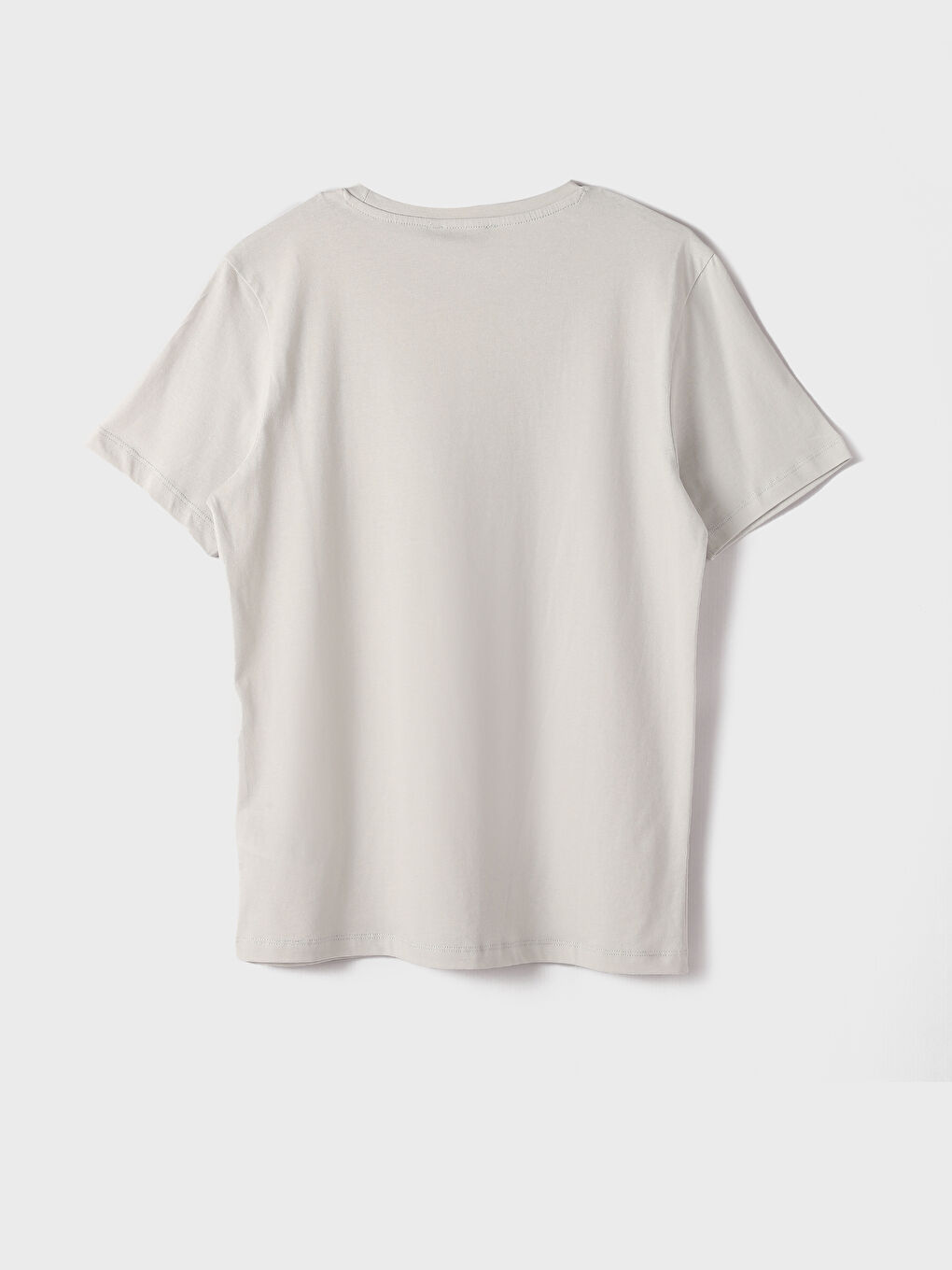 تيشيرت رجالي ياقة دائرية كم قصير مطبوع قطن ممشط-2