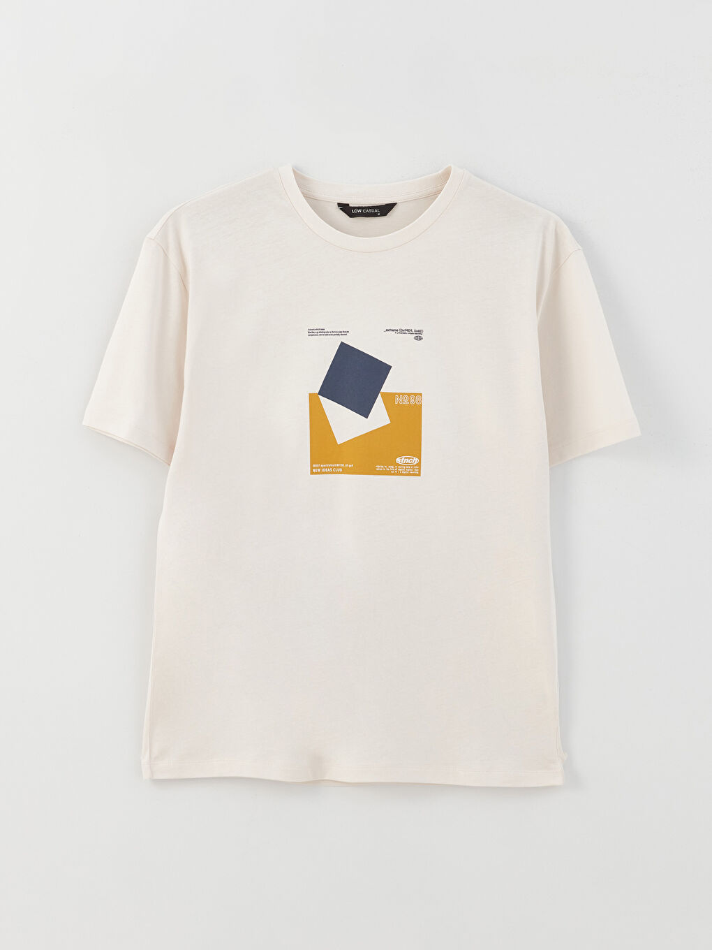 Crew Neck Short Sleeve Printed Combed Cotton Men's T-shirt-4