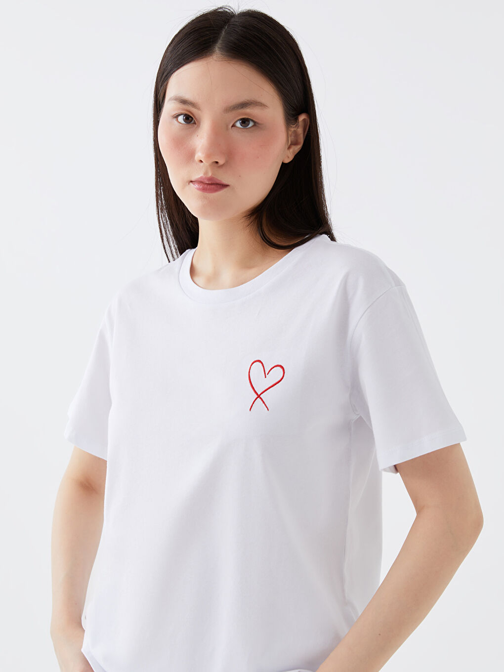 Crew Neck Printed Short Sleeve Women's T-Shirt-1