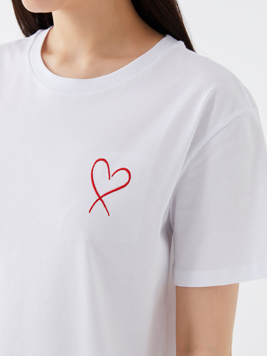 Crew Neck Printed Short Sleeve Women's T-Shirt-3