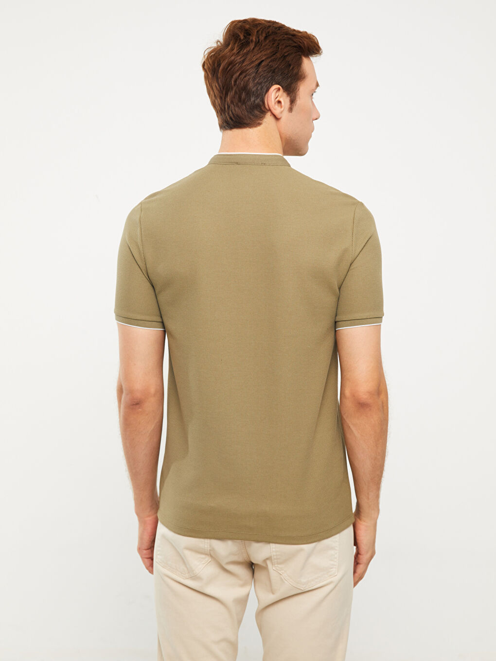 Hakim Yaka Kısa Kollu Erkek Tişört-4