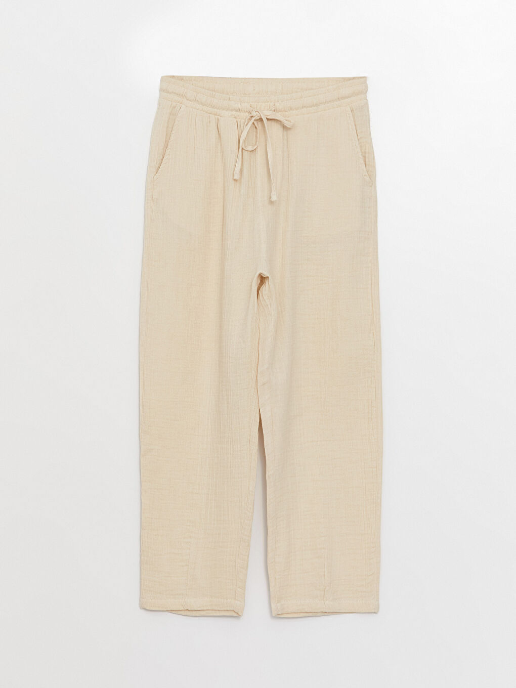 XSIDE Elasticated Waist Carrot Fit Muslin Women's Trousers -S3JN52Z8-VCV