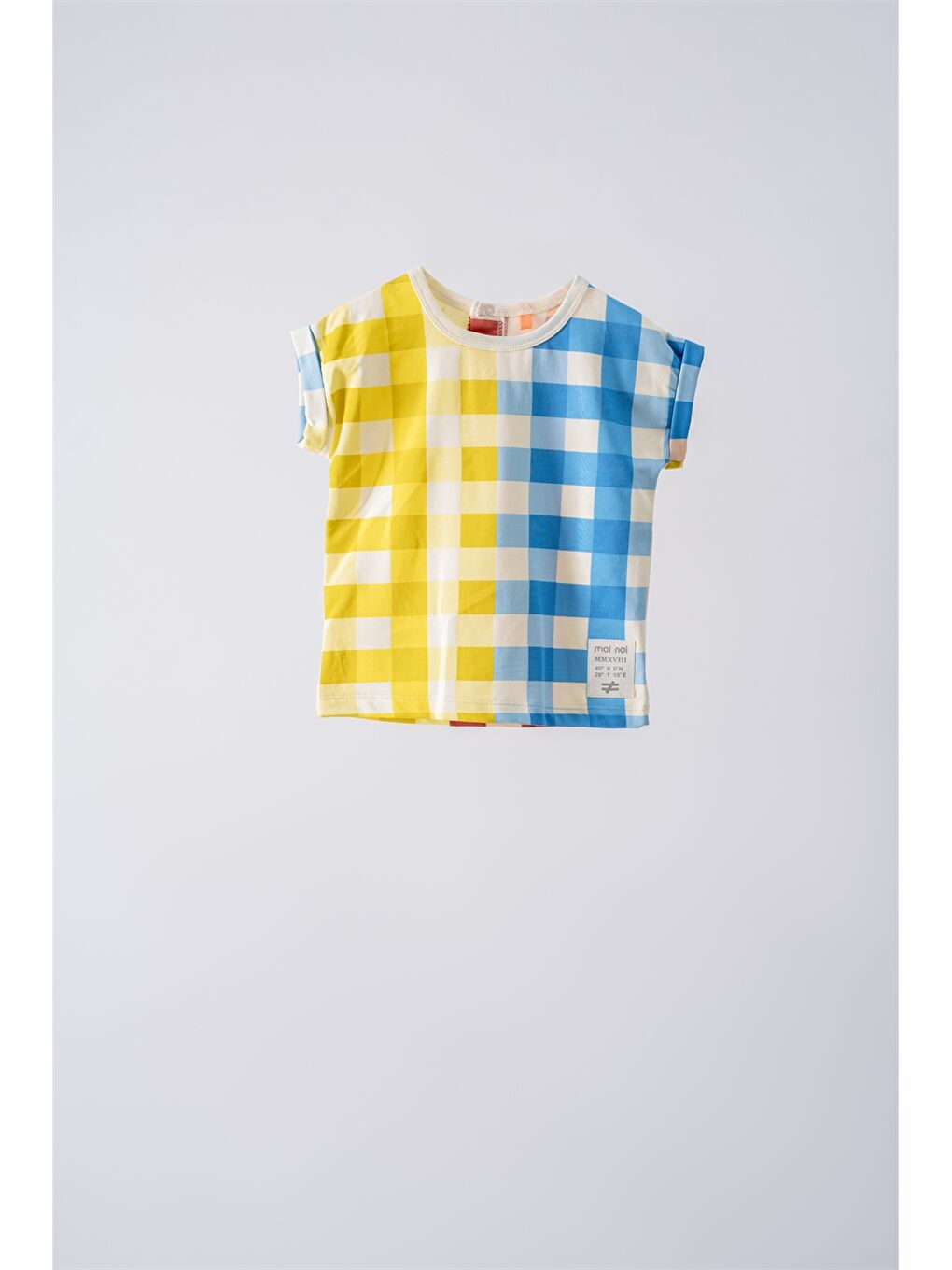 Bej Bisiklet Yaka Baskılı Kısa Kollu Unisex Çocuk Tişört