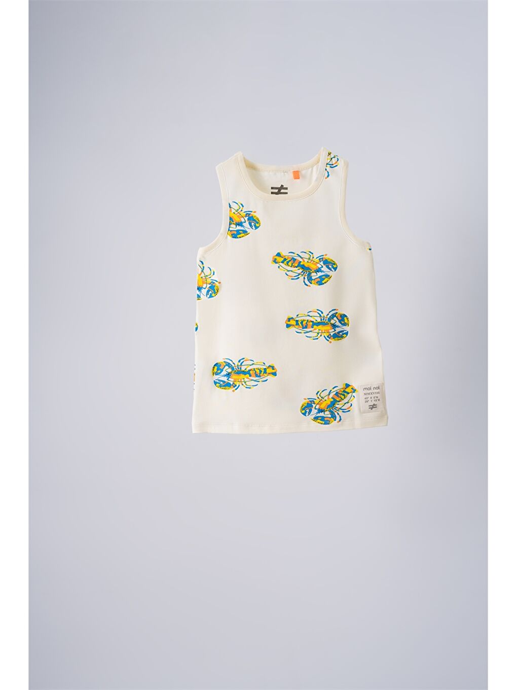 Bej Bisiklet Yaka Desenli Unisex Çocuk Atlet