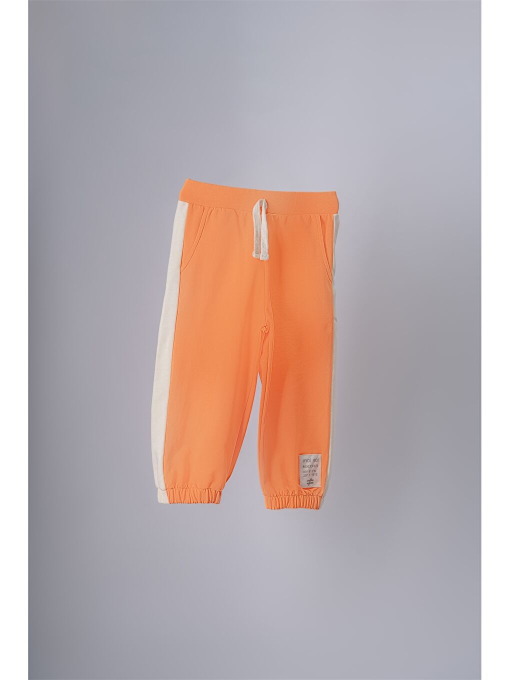 Turuncu Şerit Detaylı Beli Lastikli Erkek Bebek Pantolon